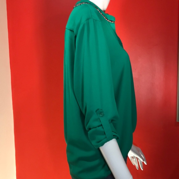 Collective Concepts Emerald Green Blouse - Picture 5 of 7